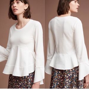 Eri+Ali white peplum blouse